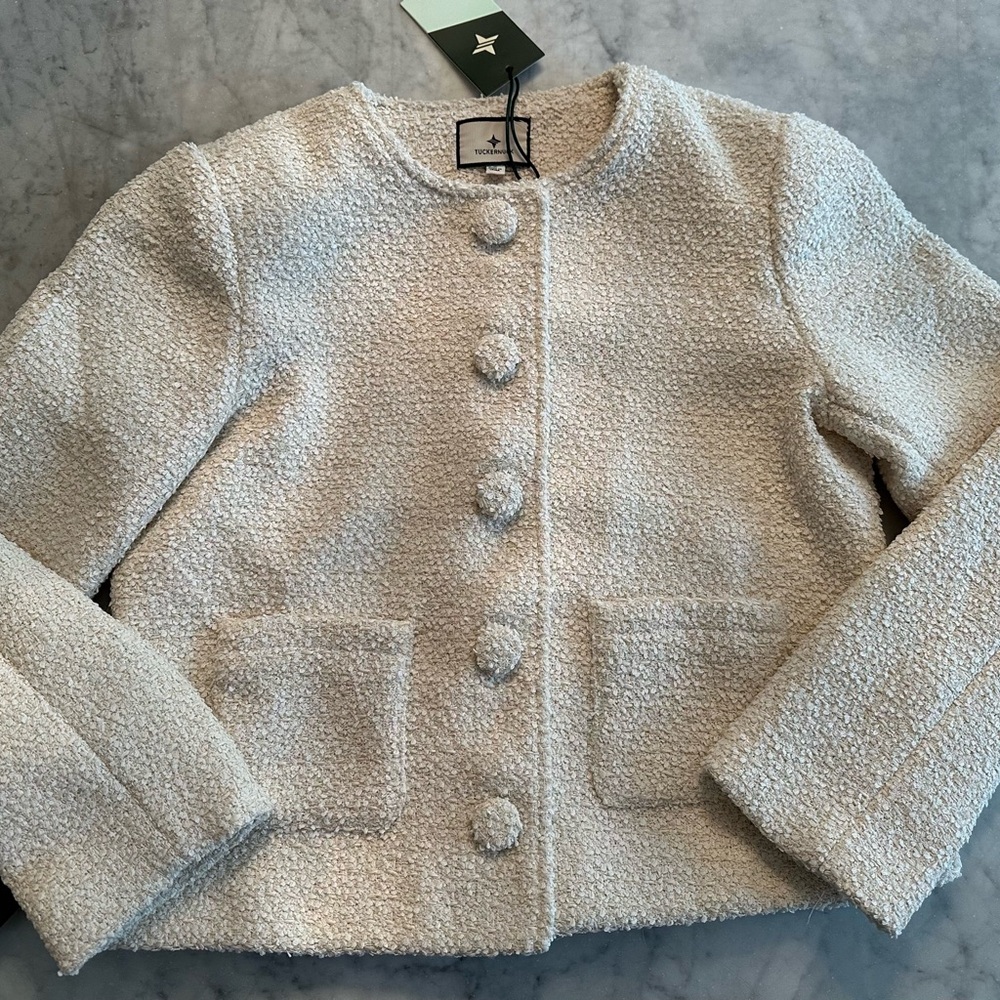 Tuckernuck Cream Tweed Marilyn Jacket Blazer NWT $188